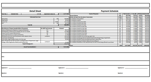 Puranik Abitante Bavdhan Costing Plan