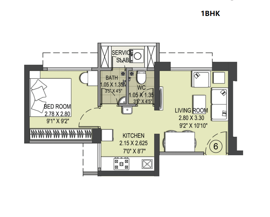 Puranik Ikigai 1BHK Plan