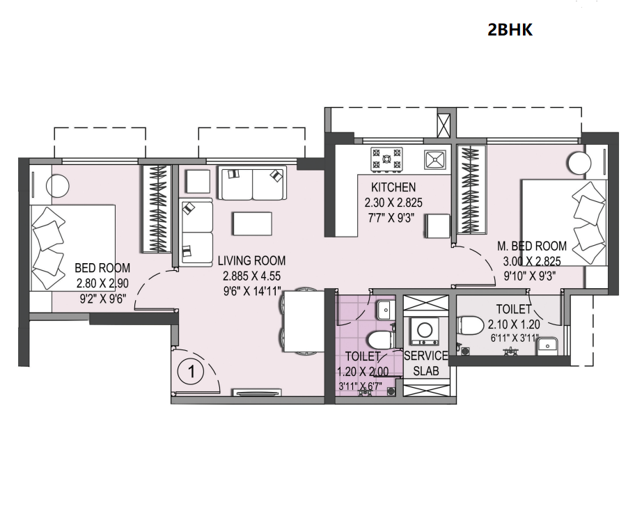 Puranik Ikigai 2BHK Plan